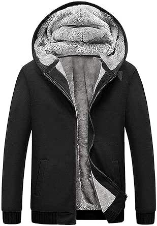 SCODI Hoodies for Men Heavyweight Fleece Sweatshirt - Full Zip Up Thick Sherpa Lined