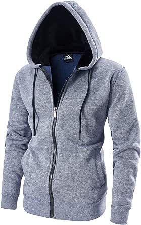 OHSNMAKSL Hoodies for Men sherpa Warm Fleece Hoodie Jacket Sweatshirt Full Zip Sport Workout Coats